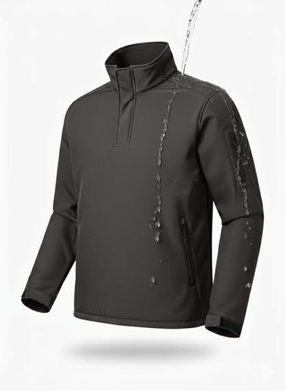 Beevos %100 Su Geçirmez Pullover Yüksek Yaka Termal Softshell  Polar Ceket