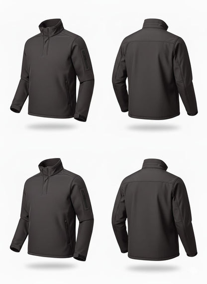 Beevos %100 Su Geçirmez Pullover Yüksek Yaka Termal Softshell  Polar Ceket