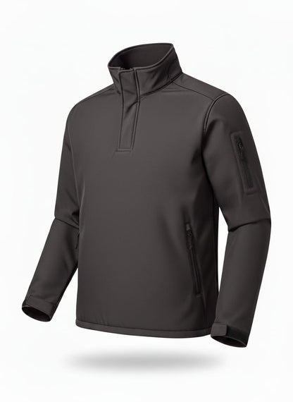Beevos %100 Su Geçirmez Pullover Yüksek Yaka Termal Softshell  Polar Ceket
