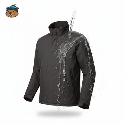 Beevos %100 Su Geçirmez Pullover Yüksek Yaka Termal Softshell  Polar Ceket